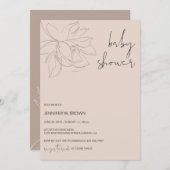 Simple Baby Shower Script Invitation (Front/Back)