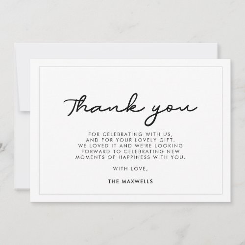 Simple Baby shower Thank You Card