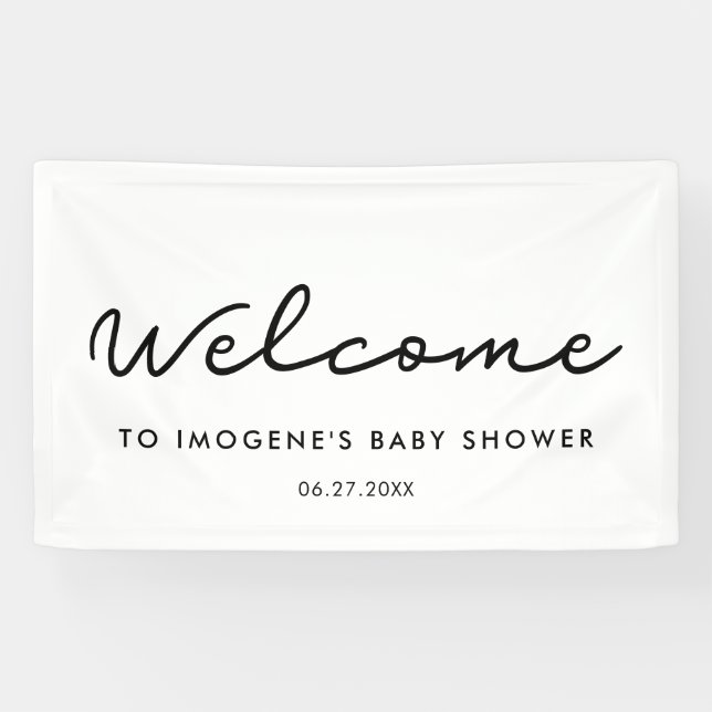 Simple Baby shower Welcome Banner (Horizontal)