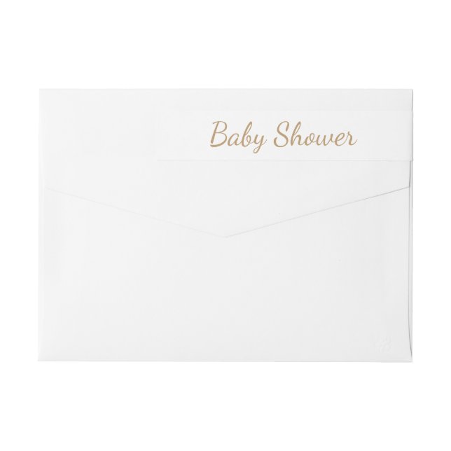 Simple Baby Shower Wrap Around Label (Back)