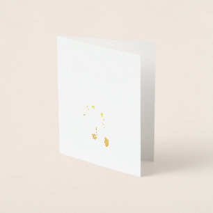 Simple Baby Thank You Elegant Gold Foil Footprints Foil Card