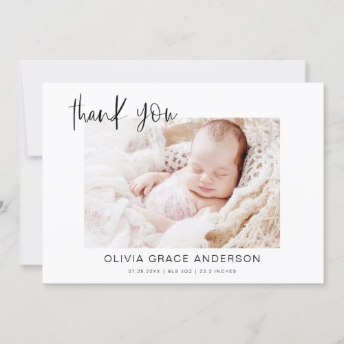Simple Baby Thank You Photo Collage