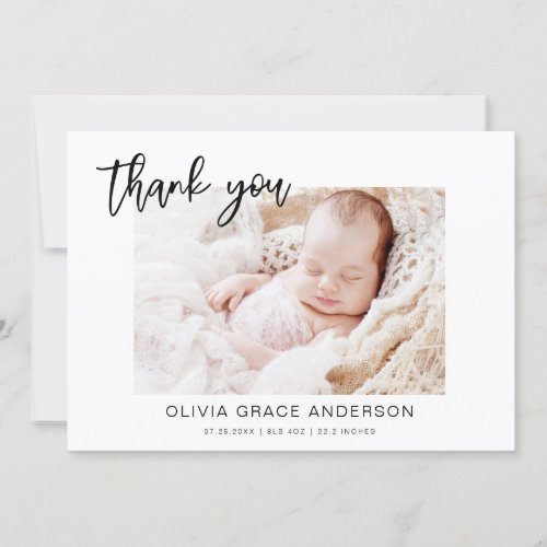 Simple Baby Thank You Photo Collage