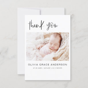 Simple Baby Thank You Photo Collage Modern Invitat Invitation
