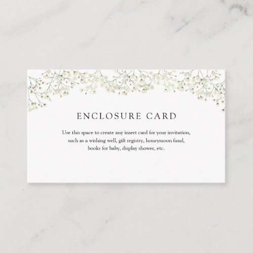 Simple Babys Breath Enclosure Card