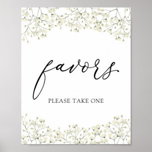 Simple Baby's Breath Favors Sign