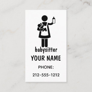 Simple Babysitter Business Cards