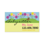 Simple BabySitter Nanny Business Card Simple BabySitter Nanny Business Card