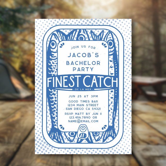 Simple Bachelor Party Fishing Guys Weekend Trip Invitation (Creator Uploaded)