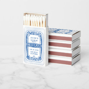 Simple Bachelor Party Fishing Guys Weekend Trip Matchboxes