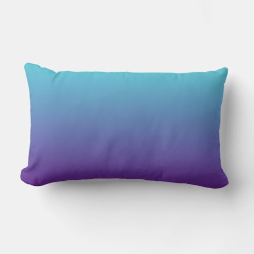 Simple Background Gradient Turquoise Blue Purple Lumbar Pillow