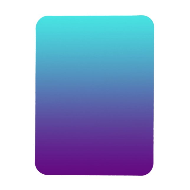 Simple Background Gradient Turquoise Blue Purple Magnet (Vertical)