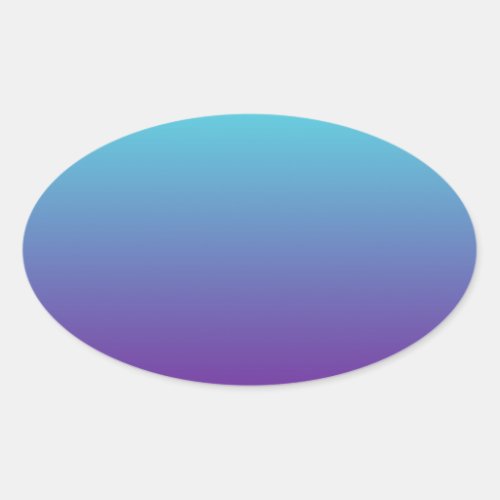 Simple Background Gradient Turquoise Blue Purple Oval Sticker