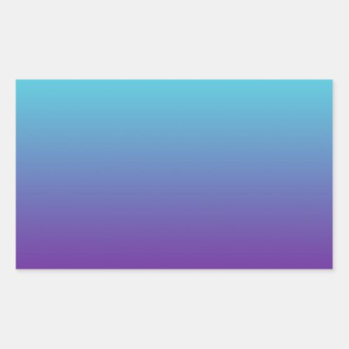 Simple Background Gradient Turquoise Blue Purple Rectangular Sticker