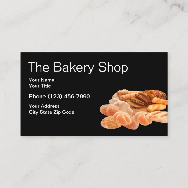 Simple Bakery Shop Business Card (Front)