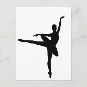 Simple Ballerina Ballet Postcard