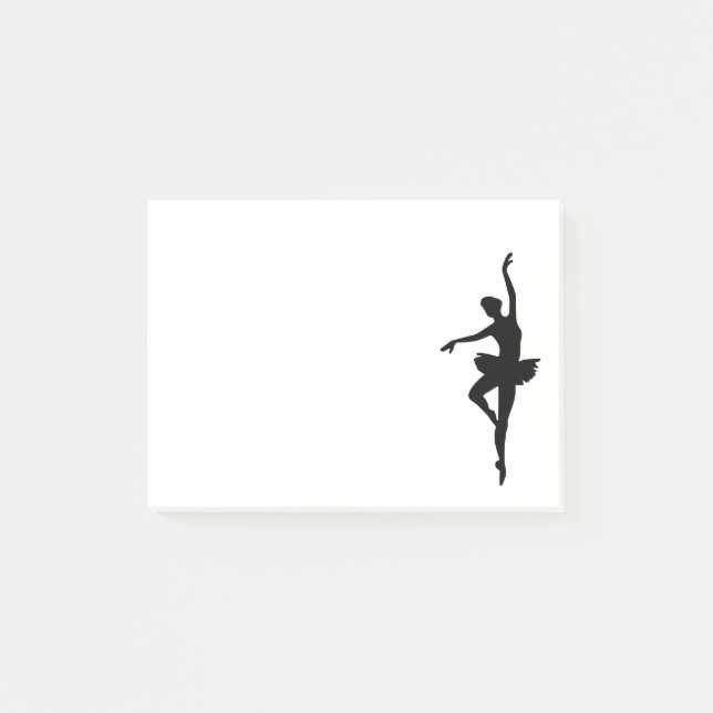 Simple Ballerina Silhouette Post-it Notes (Front)