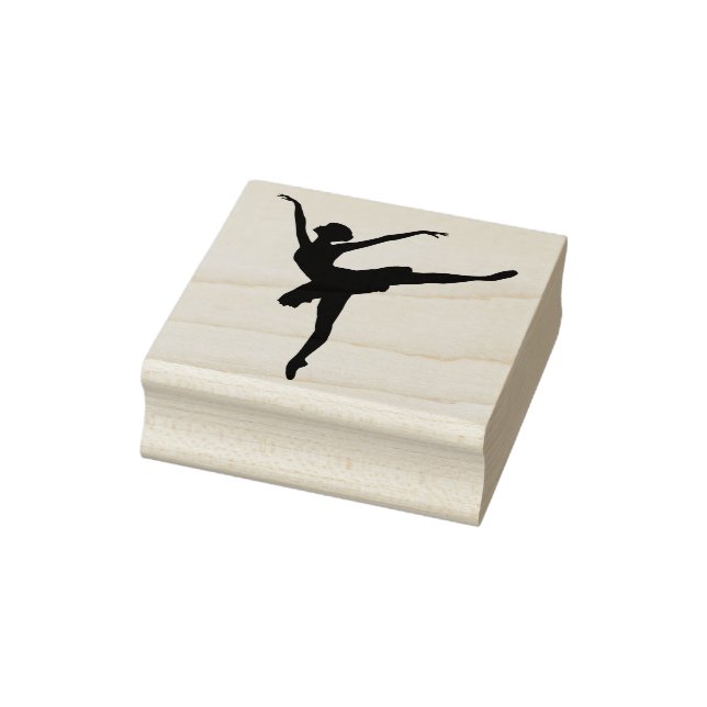 Simple Ballerina Silhouette Rubber Stamp (Stamp)
