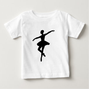 Simple Ballet Black White Ballerina Baby T-Shirt