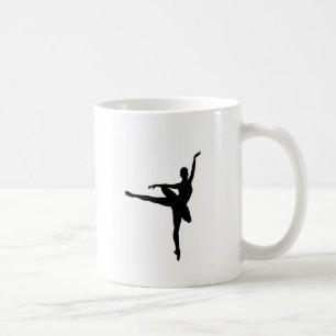 Simple Ballet Black White Ballerina Coffee Mug
