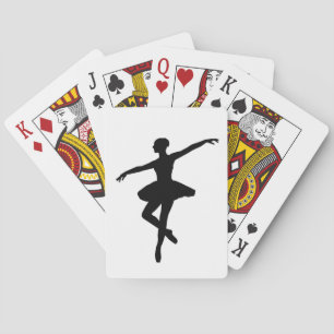 Simple Ballet Black White Ballerina Poker Cards