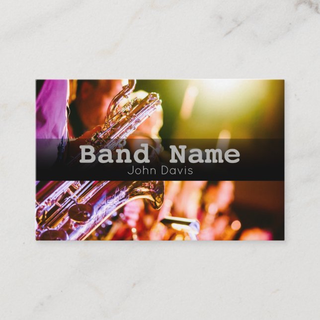 Simple Band Name Business Card (Front)