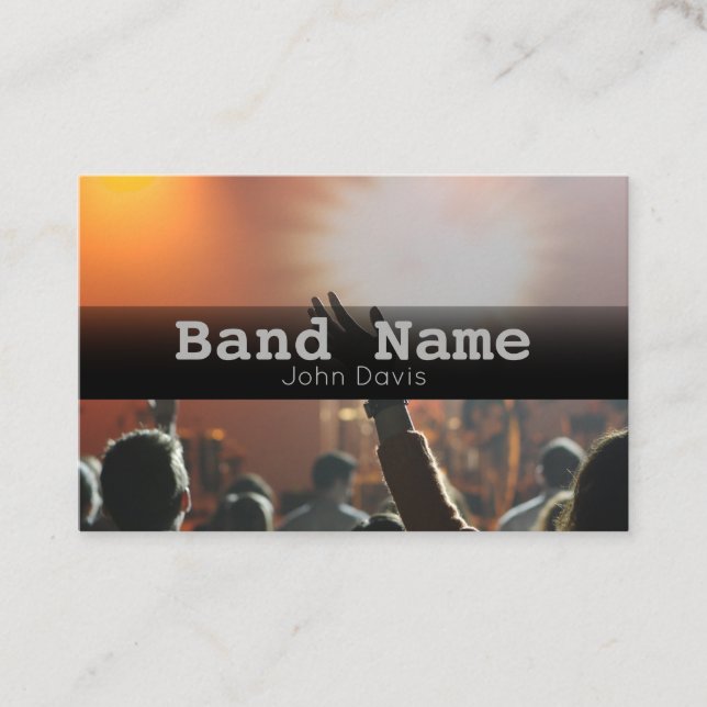 Simple Band Name Business Card (Front)