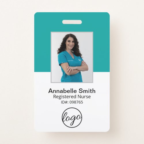 Simple Bar Code Photo Employee Badge