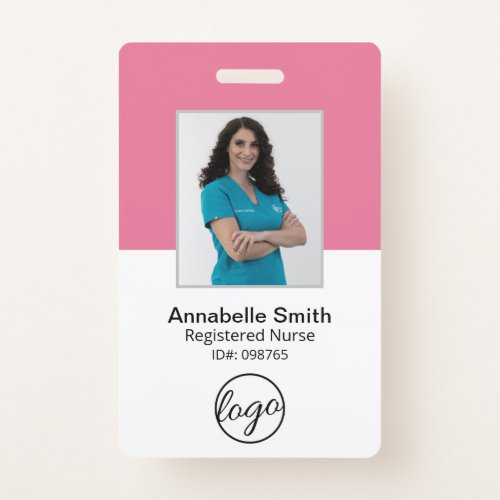 Simple Bar Code Photo Employee Badge