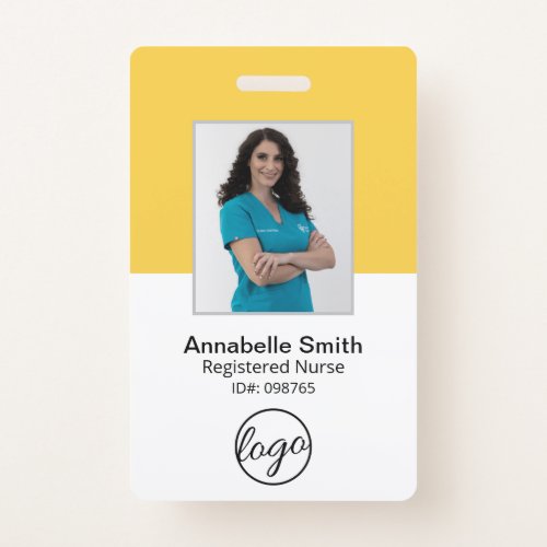 Simple Bar Code Photo Employee Badge