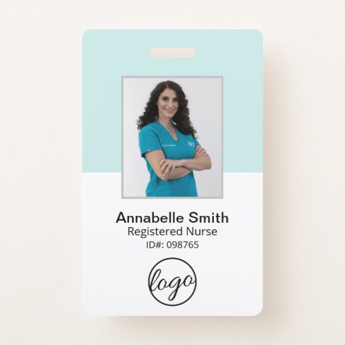 Simple Bar Code Photo Employee Badge