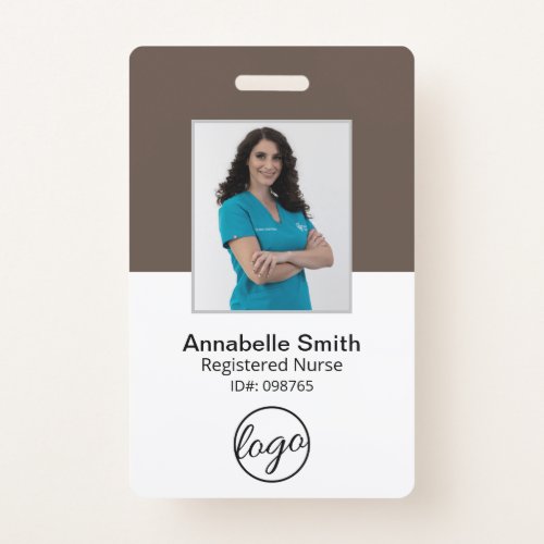 Simple Bar Code Photo Employee Badge