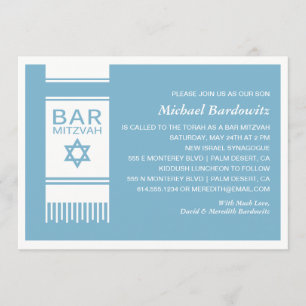 Simple Bar Mitzvah Invitation