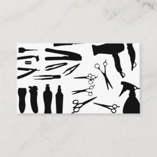 Simple Barber's Shop Hairdresser Business Card