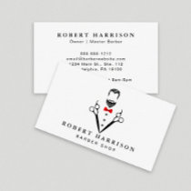 Simple Barbershop Professional Barber Business Card