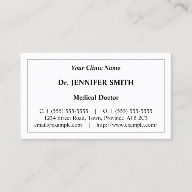 Simple, Basic, and Humble Business Card (Front)