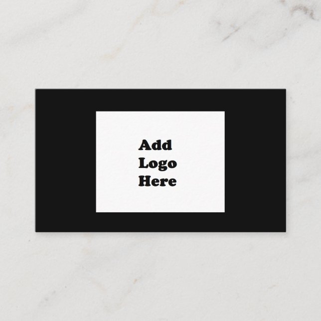 Simple Basic Black Business Logo Card (Front)