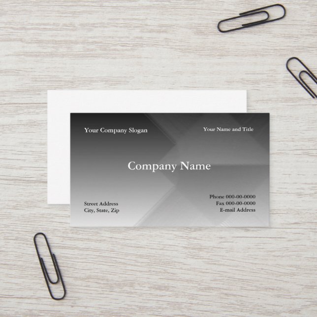 Simple Basic Business Card (Front/Back In Situ)
