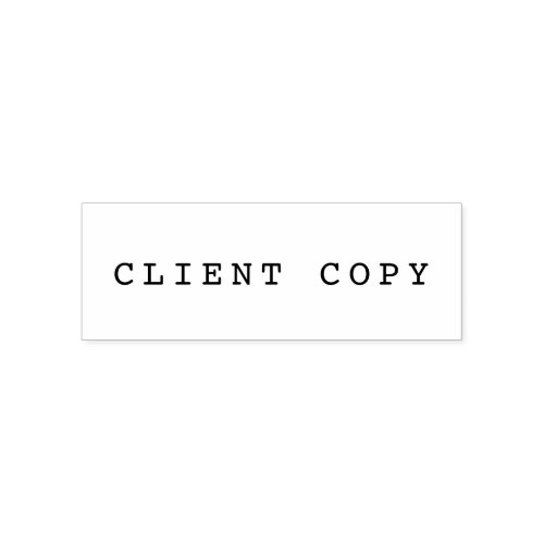 Simple basic business custom text client copy self_inking stamp