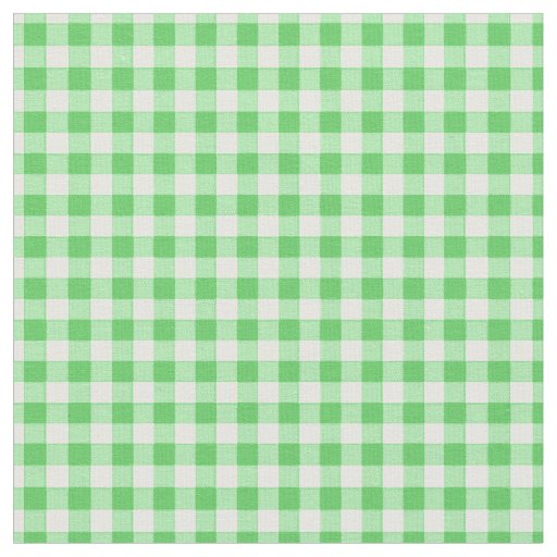 Simple Basic Green Gingham Fabric