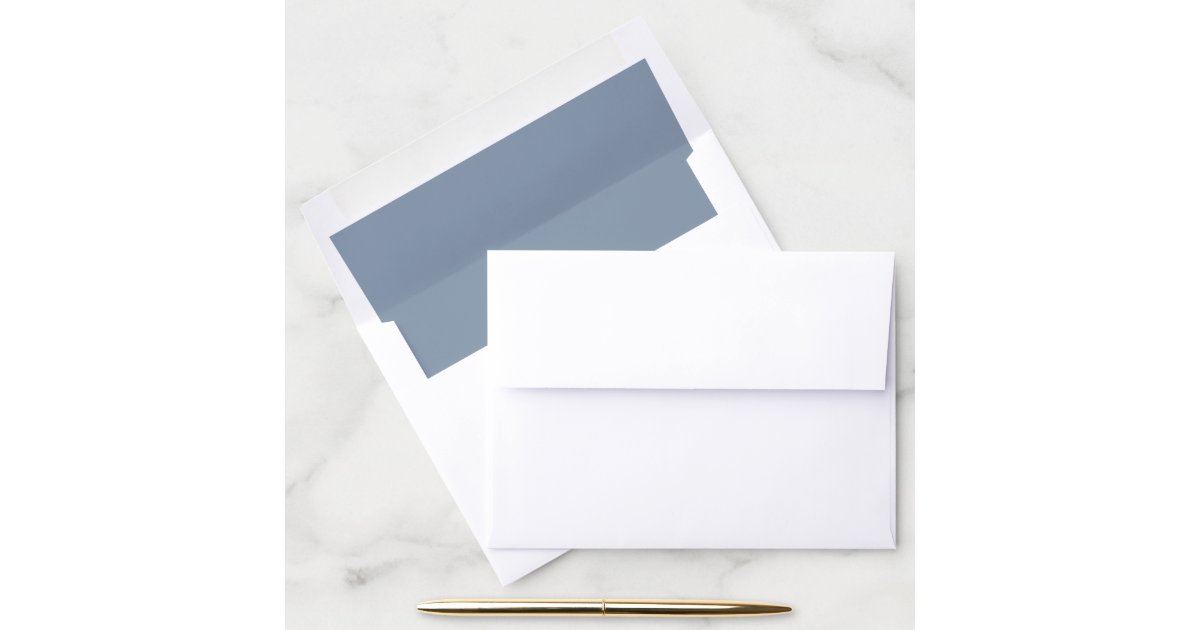 Simple Basic Minimalist Classic Modern Dusty Blue Envelope Liner | Zazzle
