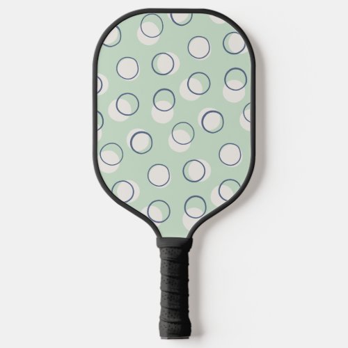 Simple Basic Mint Green Geometric Circles Pickleball Paddle