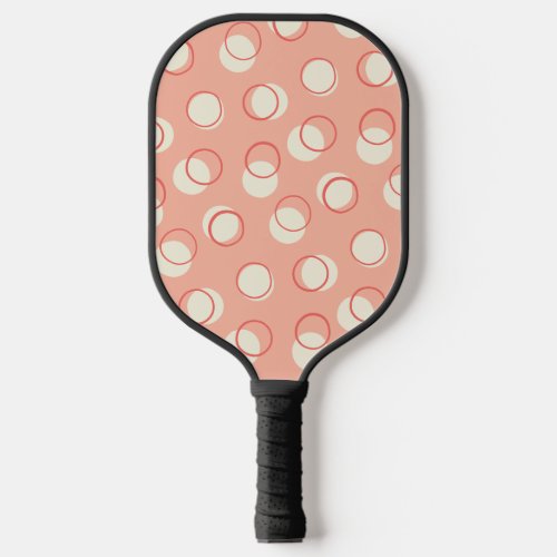 Simple Basic Peach Pink Geometric Circles Pickleball Paddle