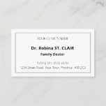 [ Thumbnail: Simple, Basic & Plain Business Card ]