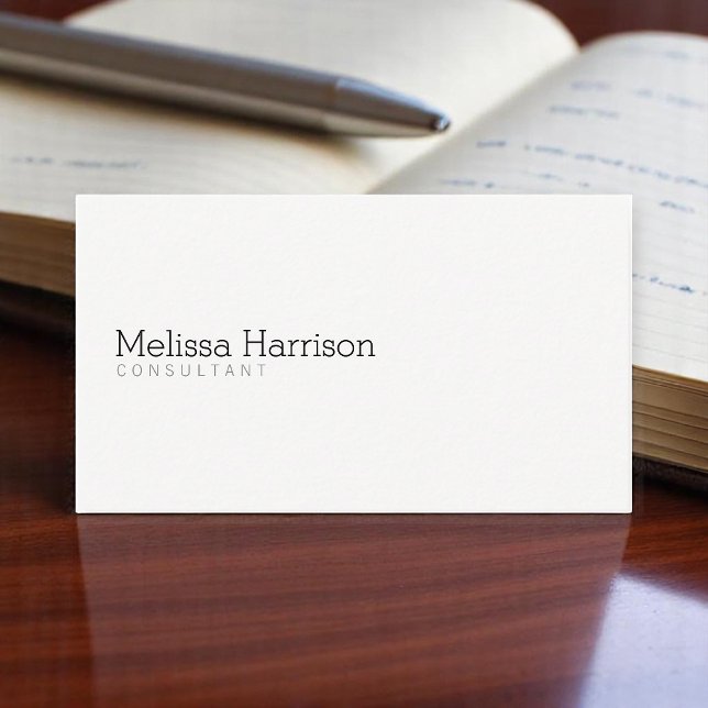 Simple & Basic Professional White Business Card (Creator Uploaded)
