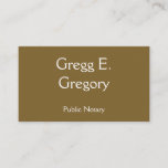 [ Thumbnail: Simple & Basic Public Notary Business Card ]