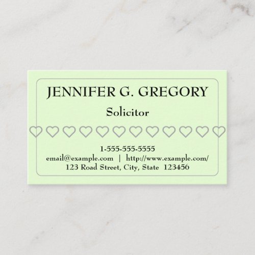 Simple  Basic Solicitor Business Card