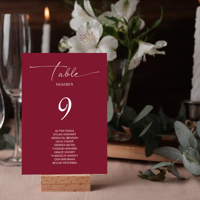 Simple Basic Wedding Guest Names Table Number (Simple Basic Wedding Guest Names Table Number)