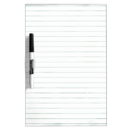 Simple basic white lined Paper Dry Erase Board