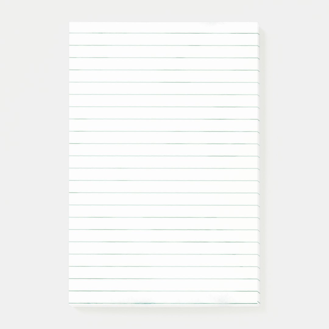 Simple basic white lined paper post-it notes | Zazzle